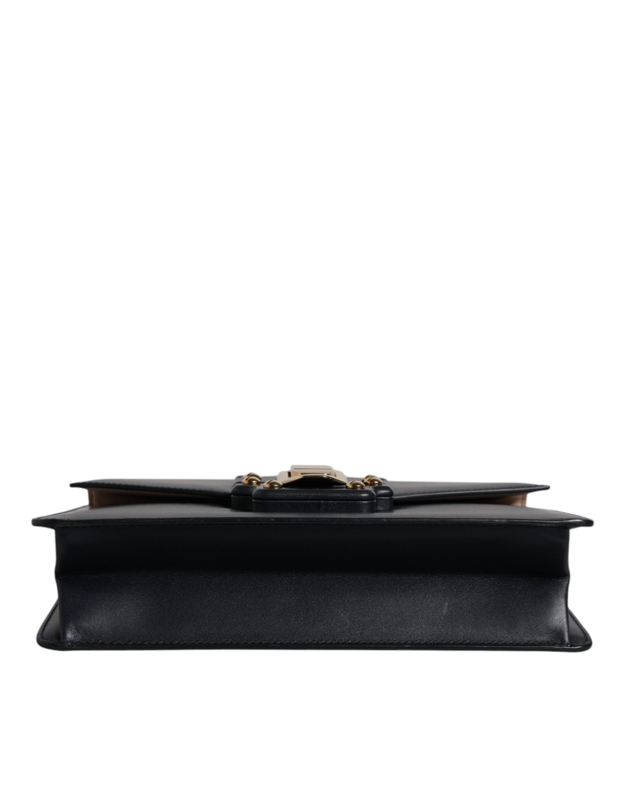Dolce & Gabbana Black Calfskin Leather Shoulder Strap Bag Dolce & Gabbana