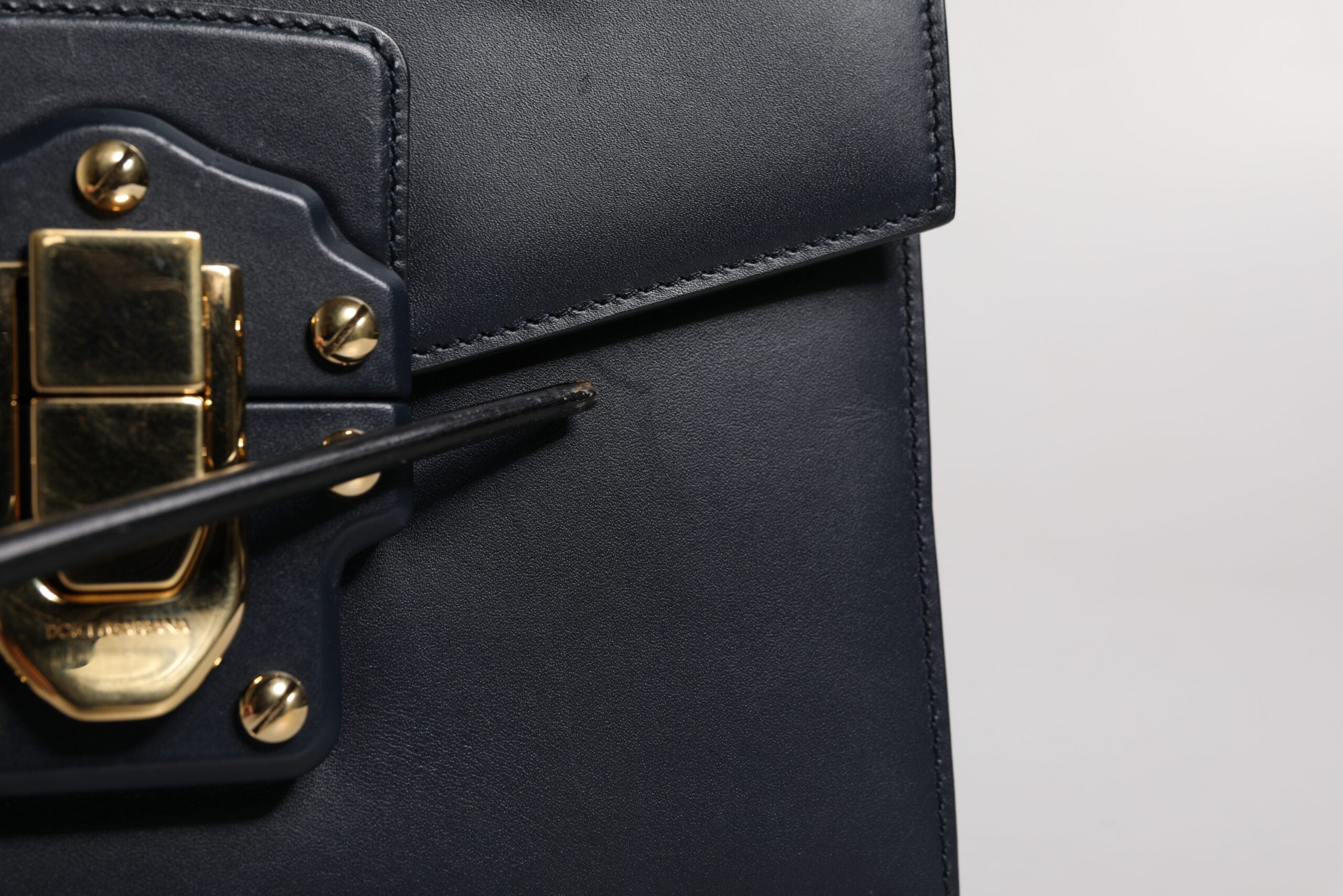 Dolce & Gabbana Black Calfskin Leather Shoulder Strap Bag Dolce & Gabbana