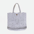 Dolce & Gabbana White Cordonetto Lace Beatrice Tote Shopping Bag Dolce & Gabbana