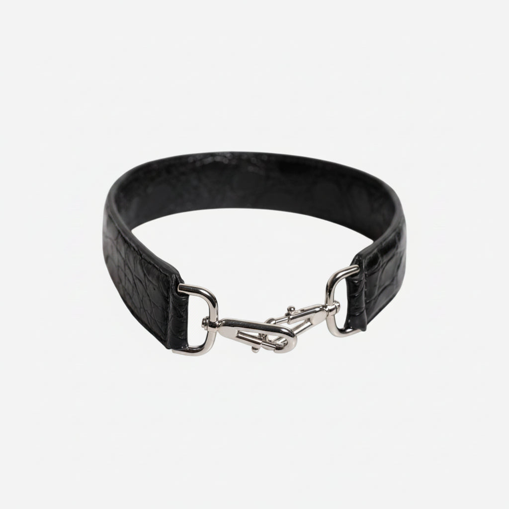 Dolce & Gabbana Black Alligator Leather Bag Shoulder Strap Dolce & Gabbana