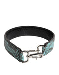 Dolce & Gabbana Black Blue Exotic Leather Bag Shoulder Strap Dolce & Gabbana