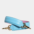 Dolce & Gabbana Pink Blue Leather Handle Bag Shoulder Strap Dolce & Gabbana