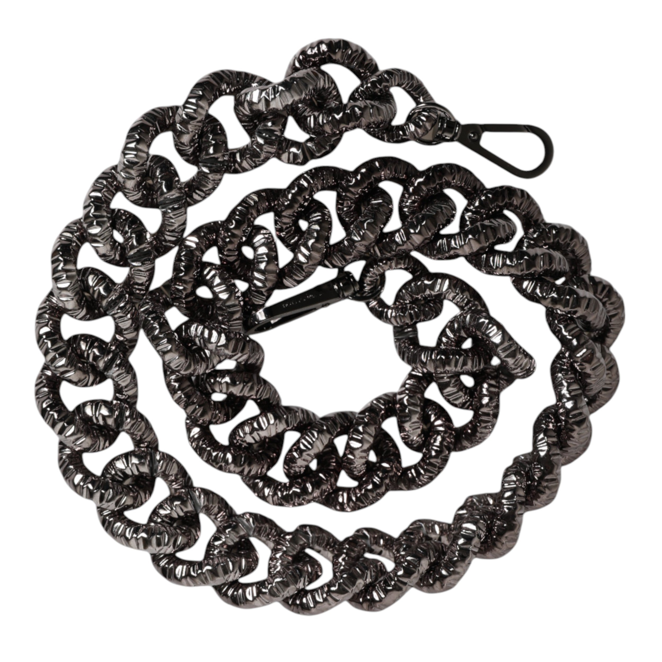Dolce & Gabbana Black Chain Logo Engraved Bag Shoulder Strap Dolce & Gabbana