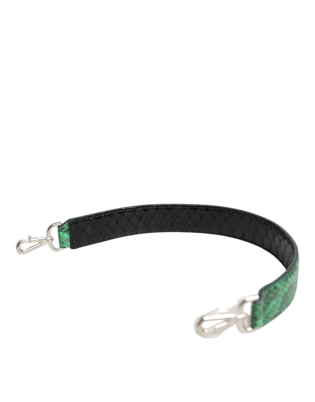 Dolce & Gabbana Black Green Python Leather Bag Shoulder Strap Dolce & Gabbana
