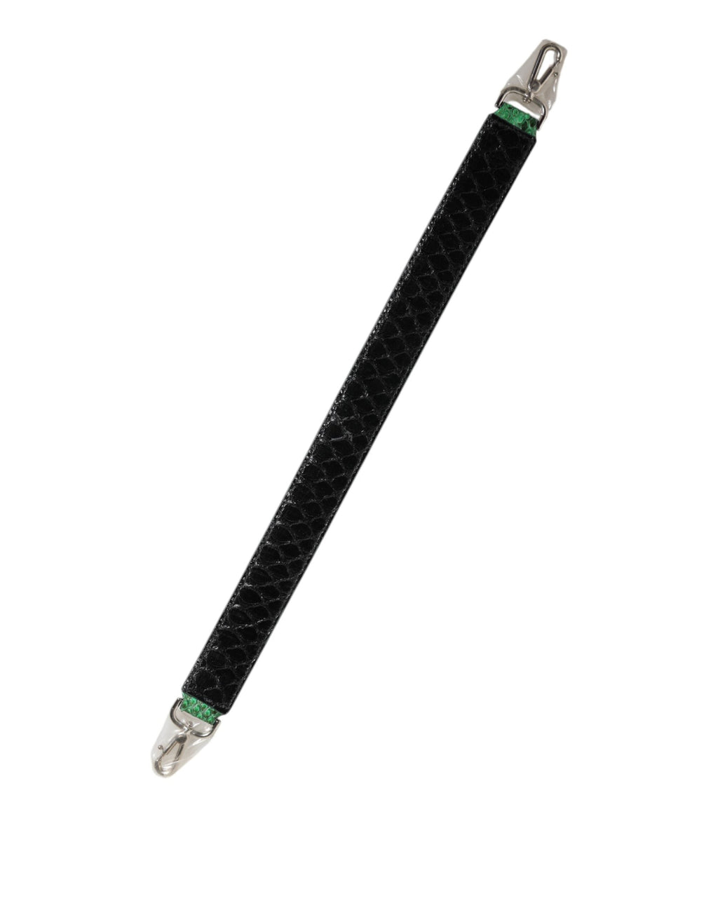 Dolce & Gabbana Black Green Python Leather Bag Shoulder Strap Dolce & Gabbana
