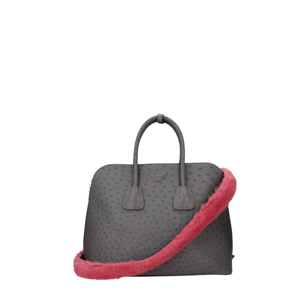 Prada Pink Visone Fur Leather Bag Shoulder Strap Prada