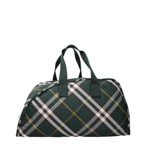 Burberry Ivy Green Check Fabric Maxi Travel Duffle Bag Burberry
