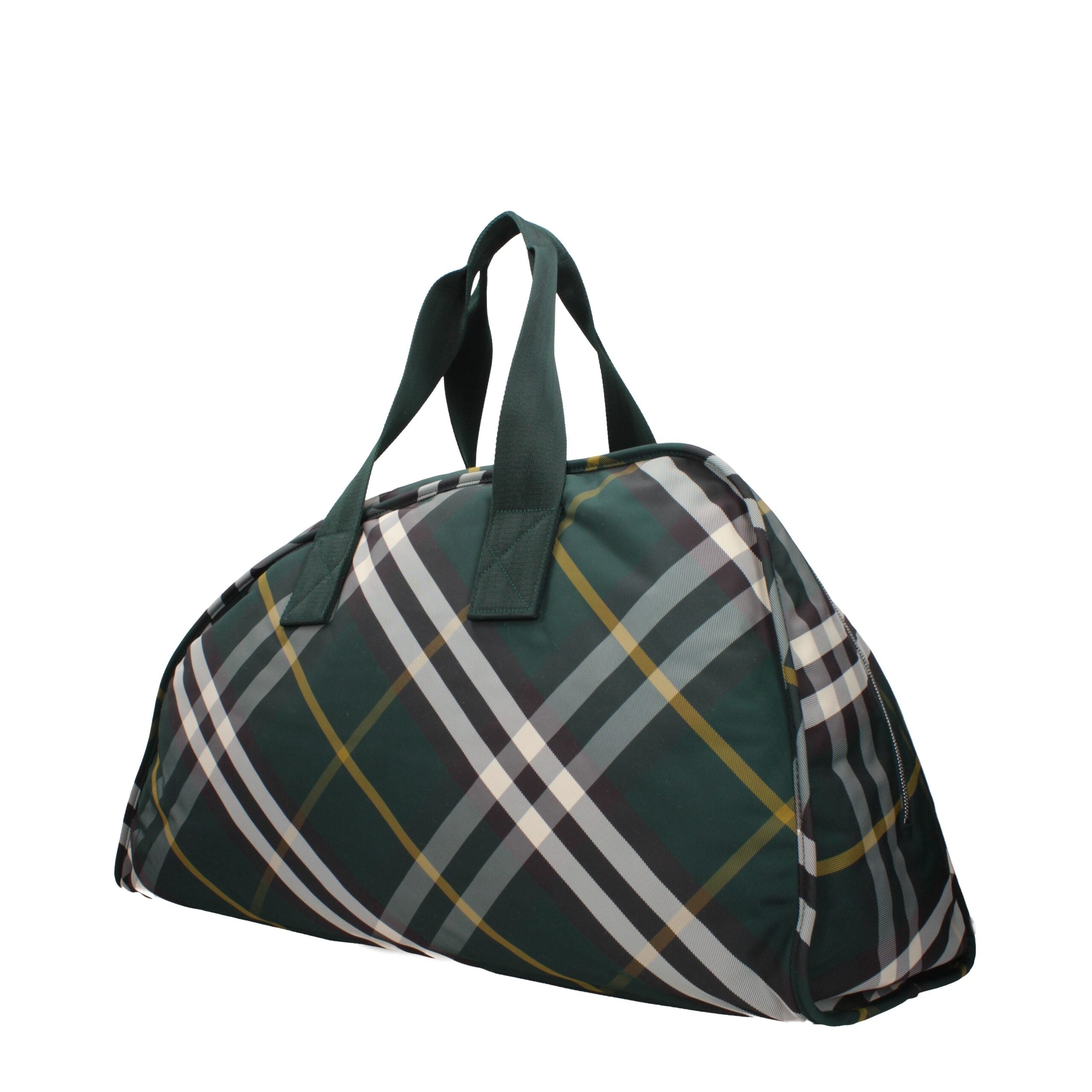 Burberry Ivy Green Check Fabric Maxi Travel Duffle Bag Burberry