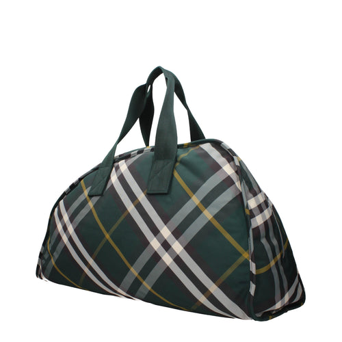 Burberry Ivy Green Check Fabric Maxi Travel Duffle Bag Burberry