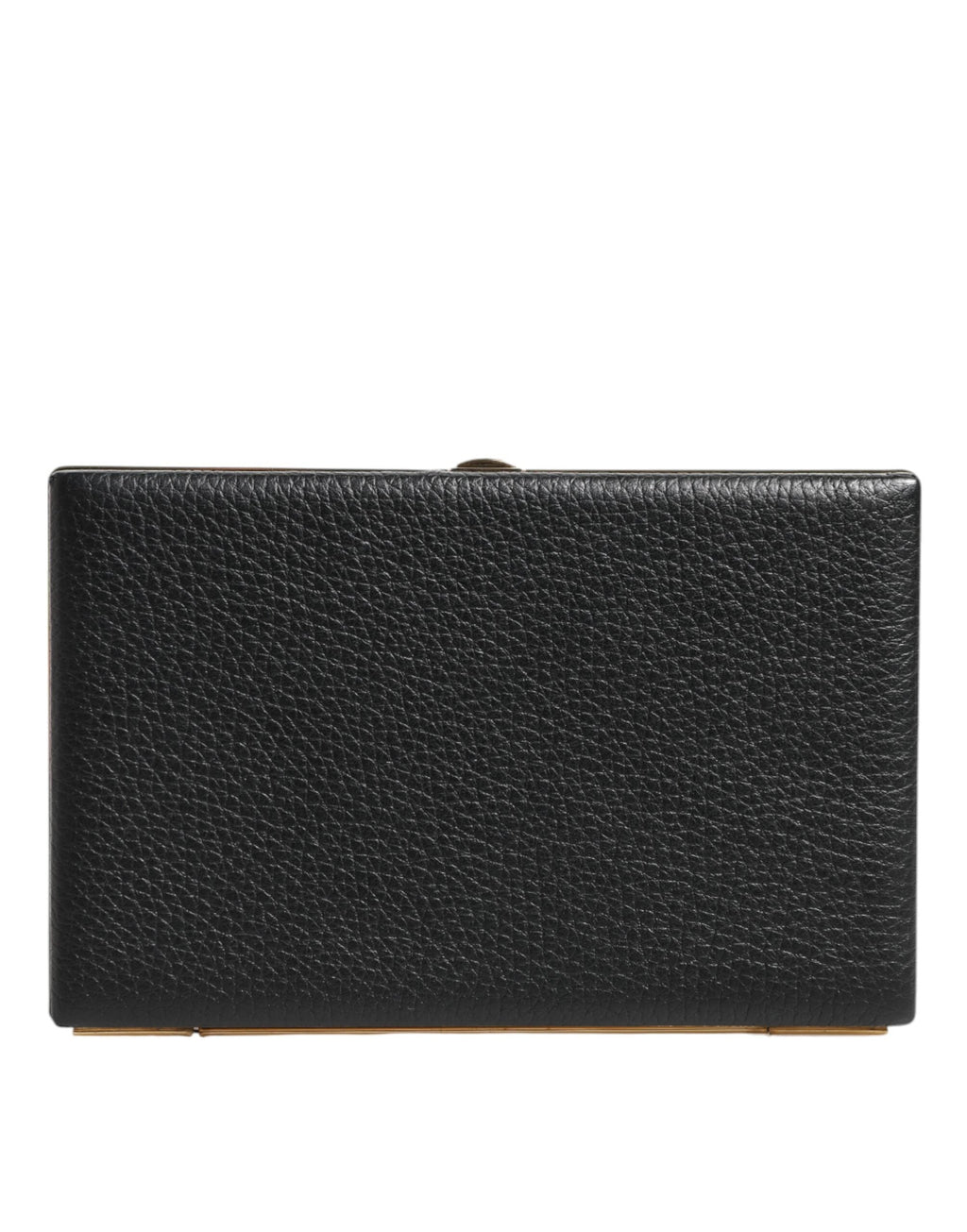Dolce & Gabbana Black Goat Leather Gold Frame Miniature Clutch Purse Dolce & Gabbana