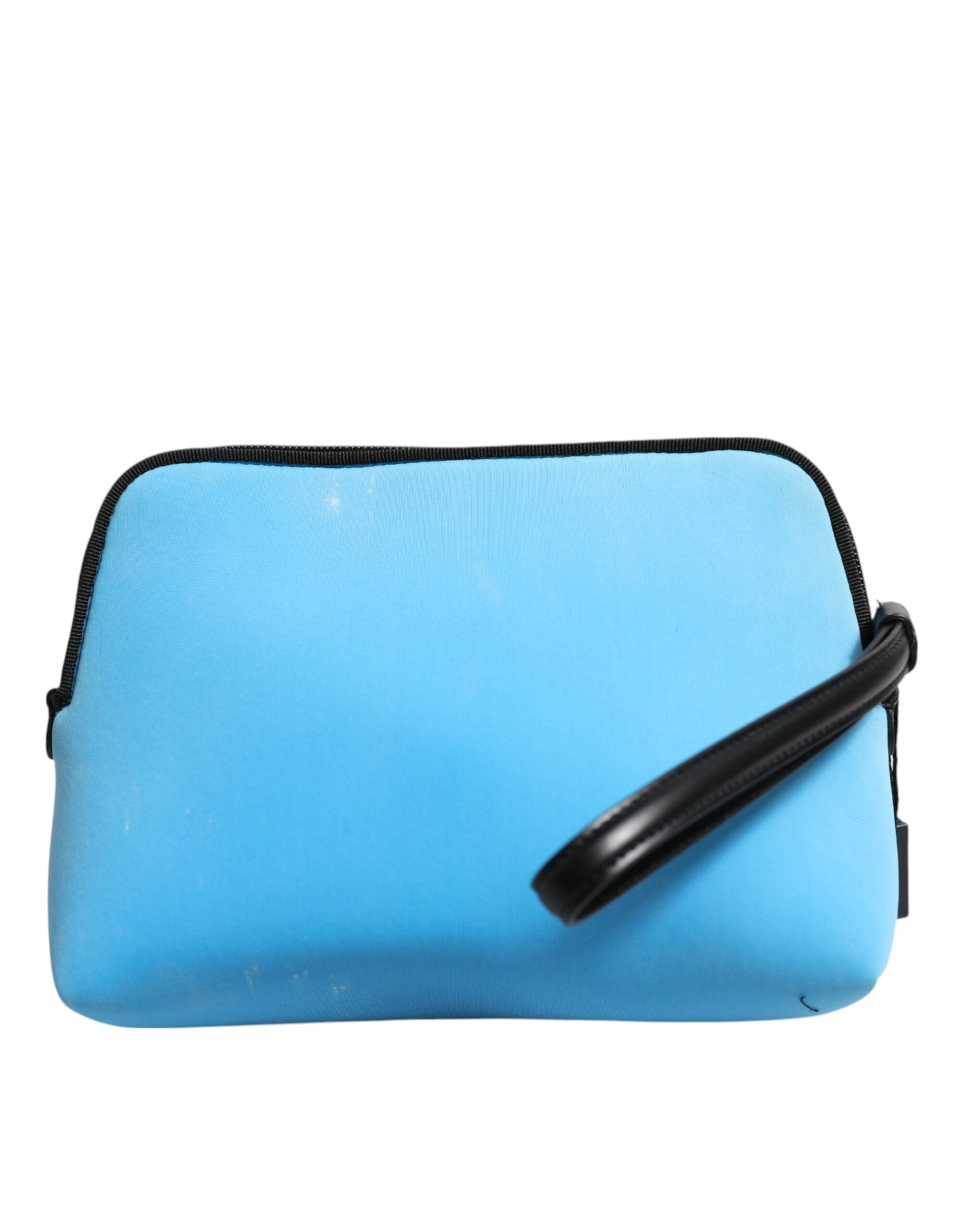 Dolce & Gabbana Blue Nylon DG Logo Print Clutch Zip Pouch Bag Dolce & Gabbana