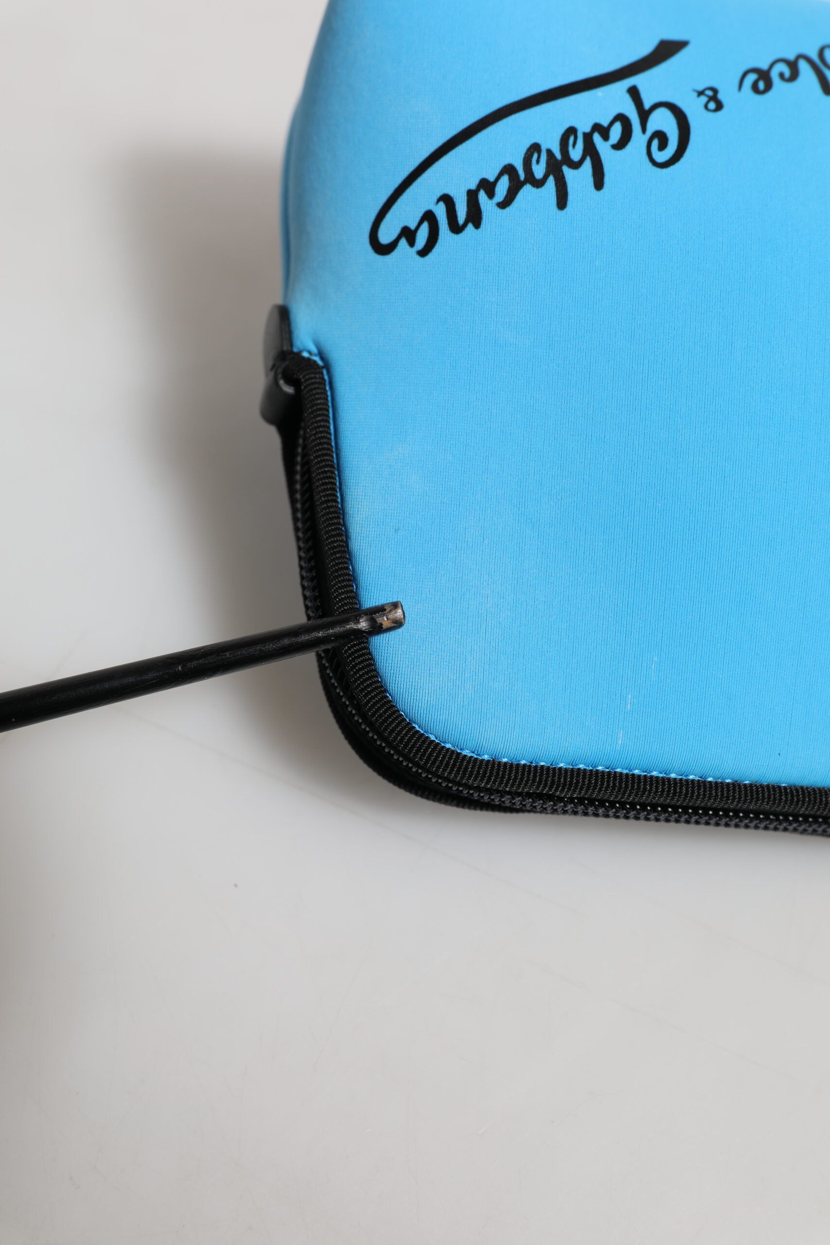 Dolce & Gabbana Blue Nylon DG Logo Print Clutch Zip Pouch Bag Dolce & Gabbana