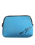 Dolce & Gabbana Blue Nylon DG Logo Clutch Zip Pouch Bag (Preloved) Dolce & Gabbana