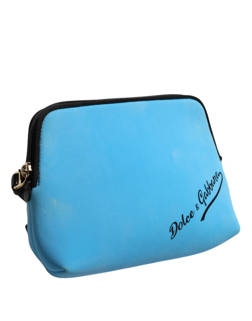 Dolce & Gabbana Blue Nylon DG Logo Clutch Zip Pouch Bag (Preloved) Dolce & Gabbana