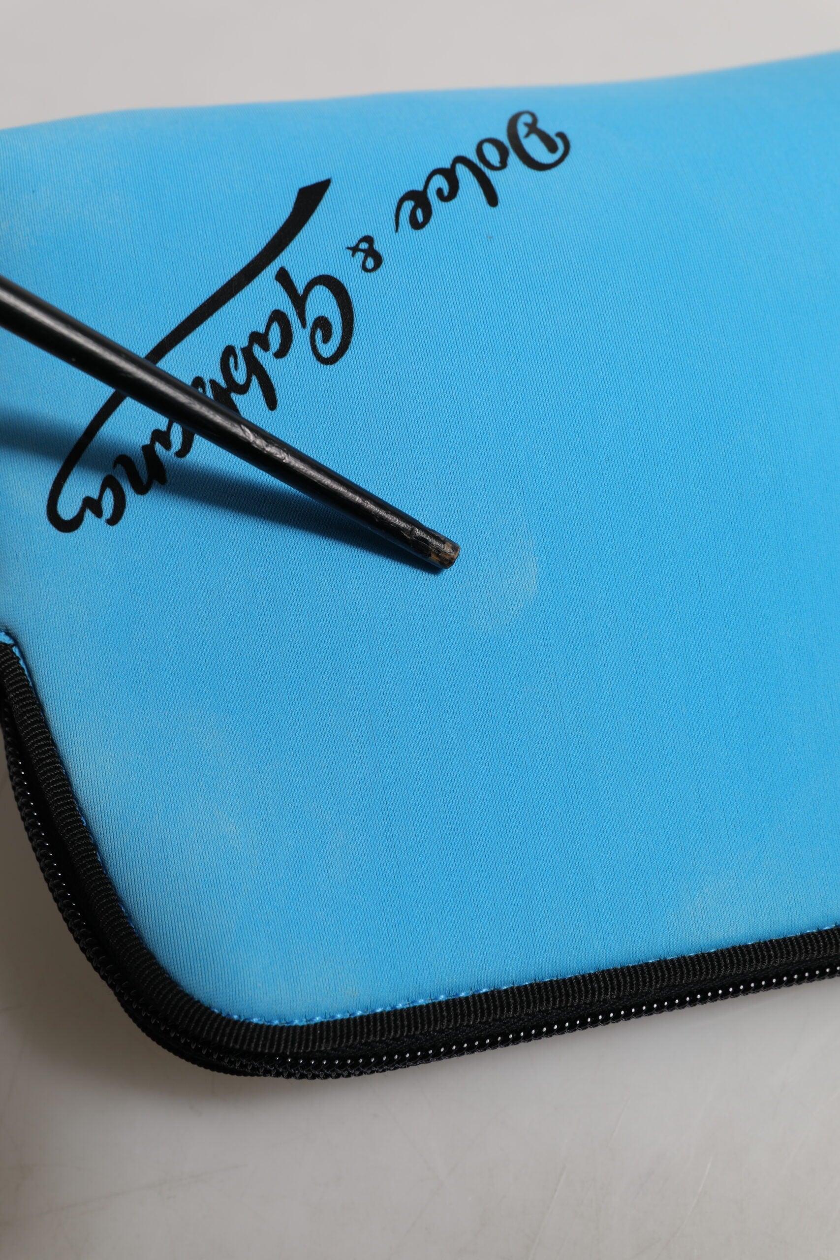 Dolce & Gabbana Blue Nylon DG Logo Clutch Zip Pouch Bag (Preloved) Dolce & Gabbana