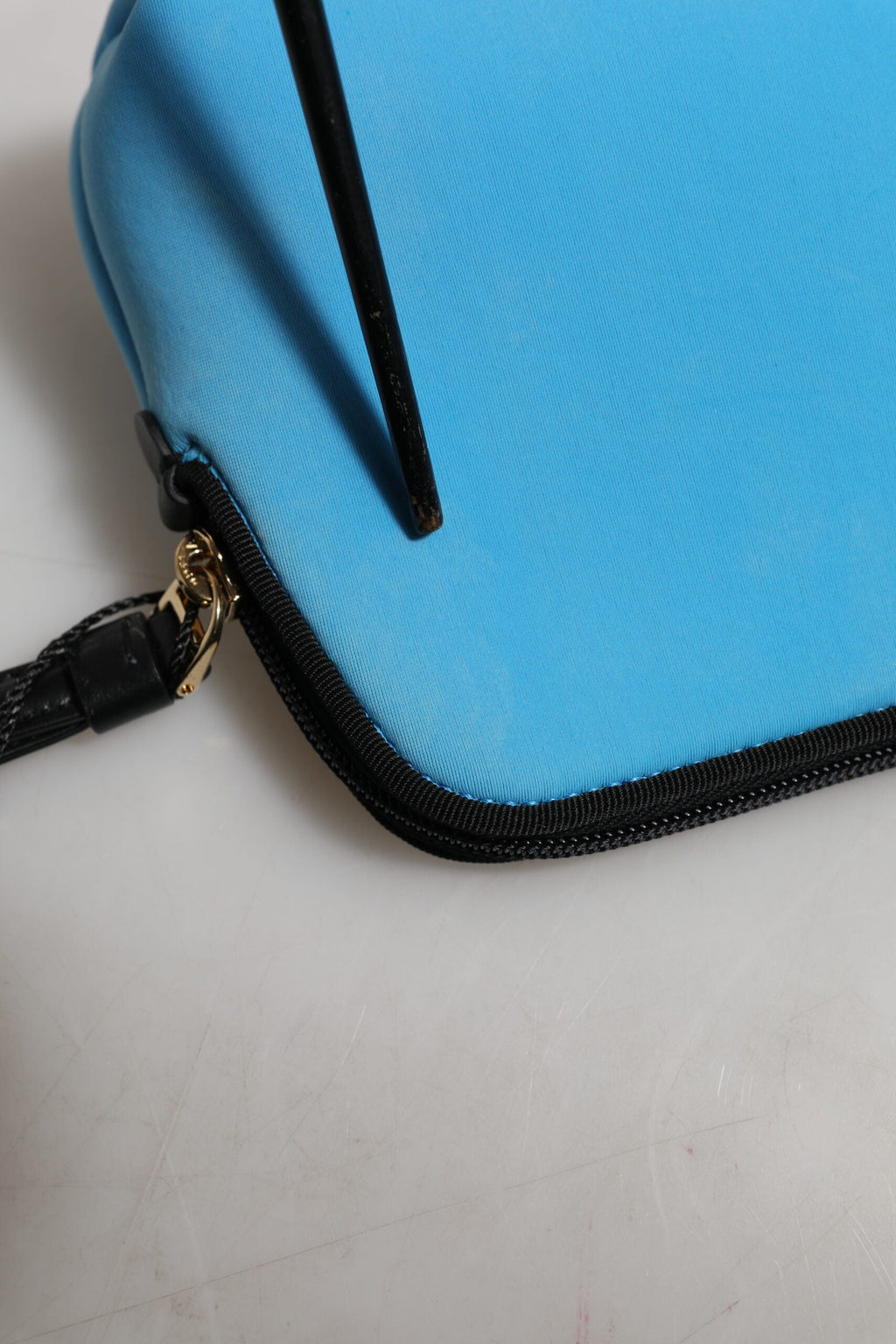 Dolce & Gabbana Blue Nylon DG Logo Clutch Zip Pouch Bag (Preloved) Dolce & Gabbana