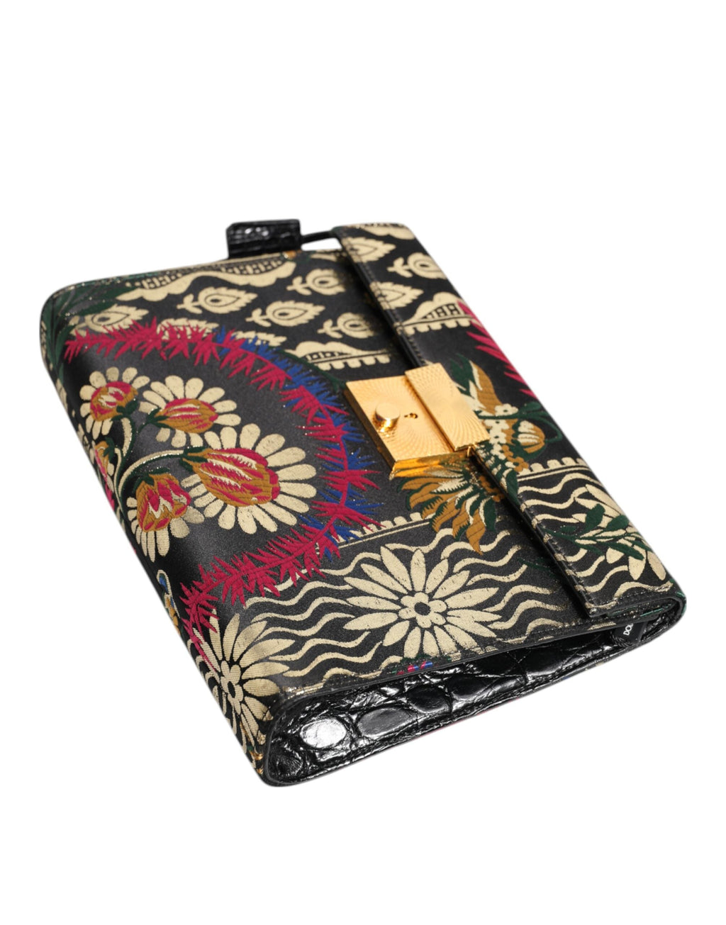Dolce & Gabbana Multicolor Jacquard Floral Document Briefcase Bag Dolce & Gabbana