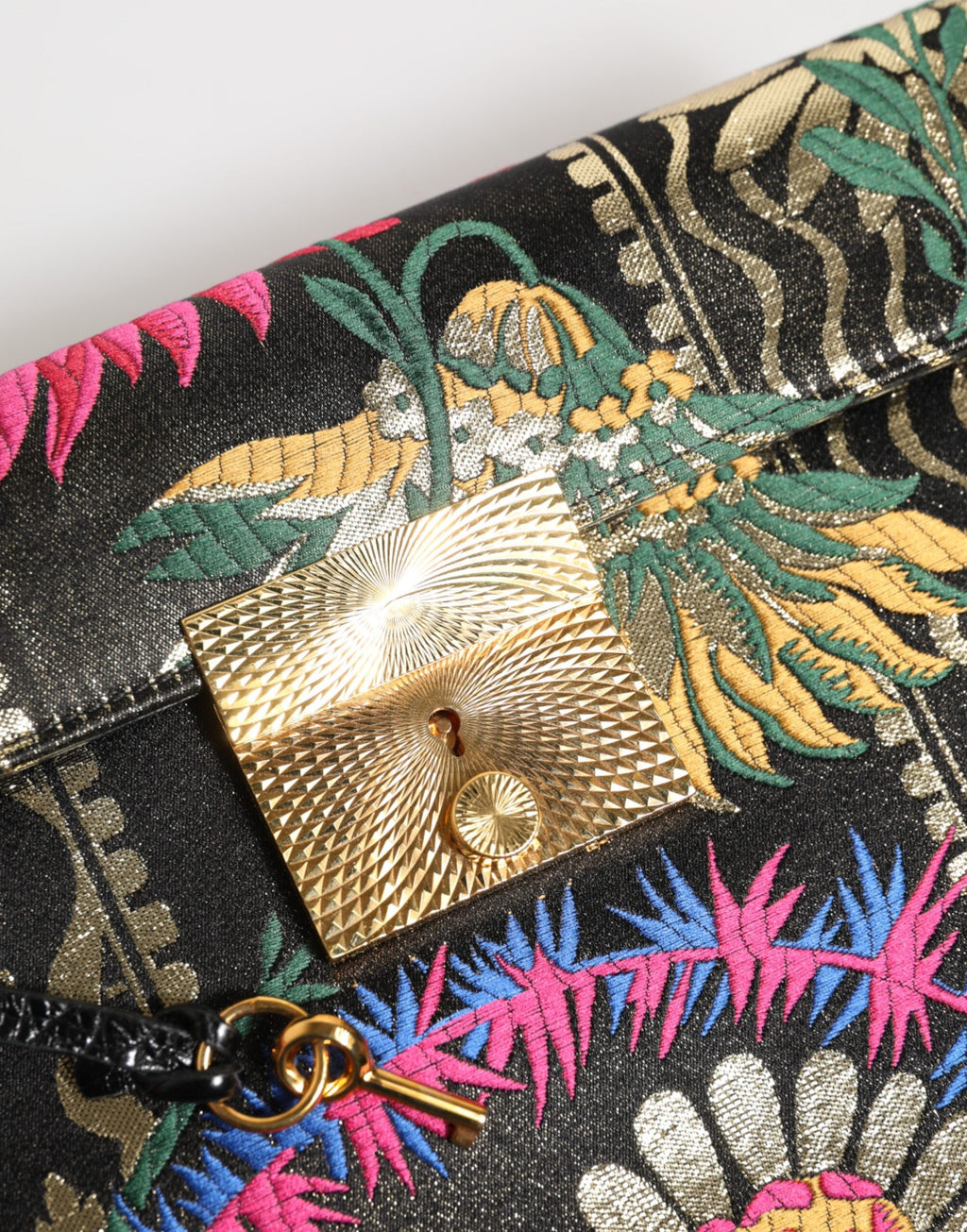 Dolce & Gabbana Multicolor Jacquard Floral Document Briefcase Bag Dolce & Gabbana