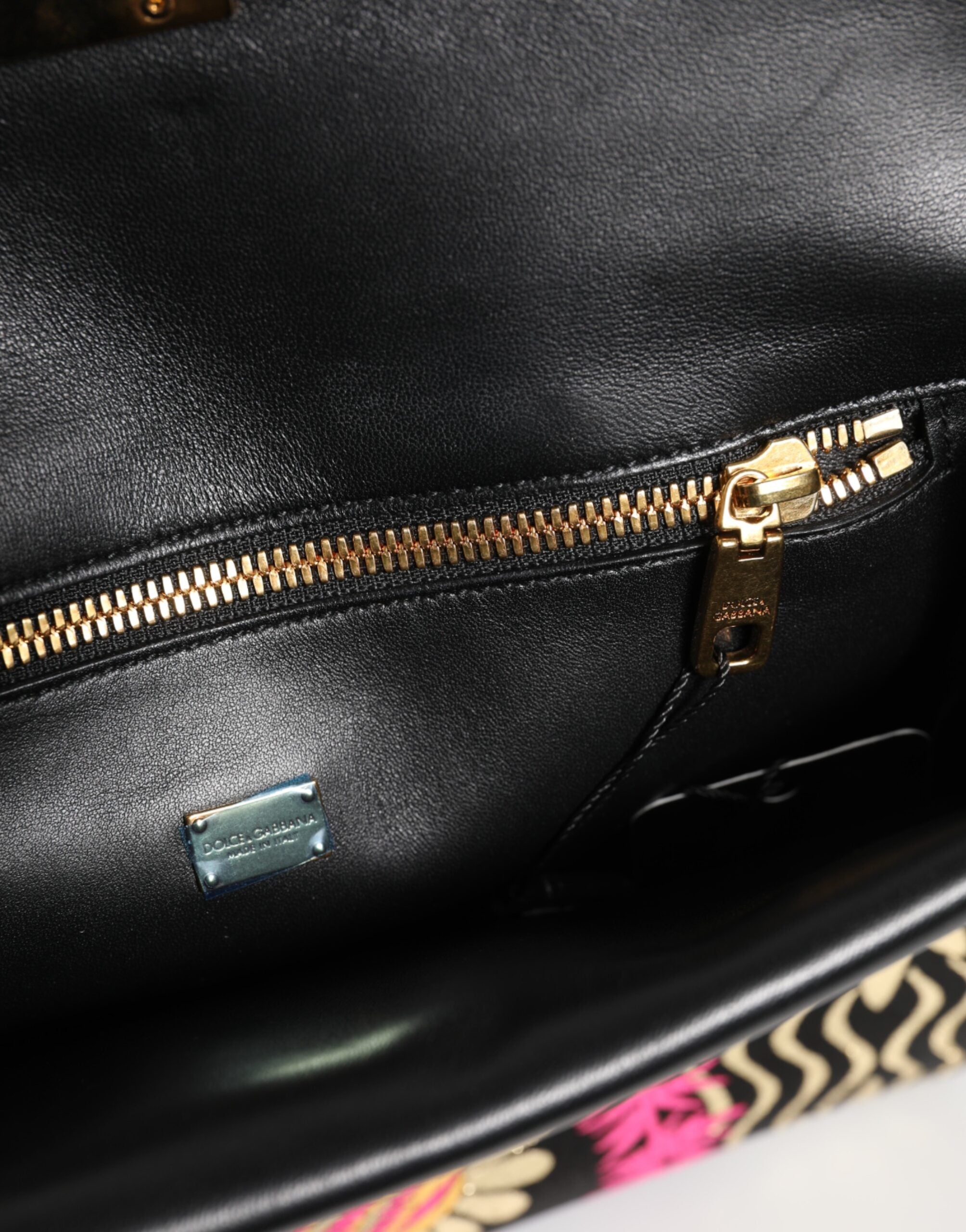 Dolce & Gabbana Multicolor Jacquard Floral Document Briefcase Bag Dolce & Gabbana
