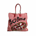 Dolce & Gabbana Red I Love Pizza Rhinestone Embellished Tote Bag Dolce & Gabbana