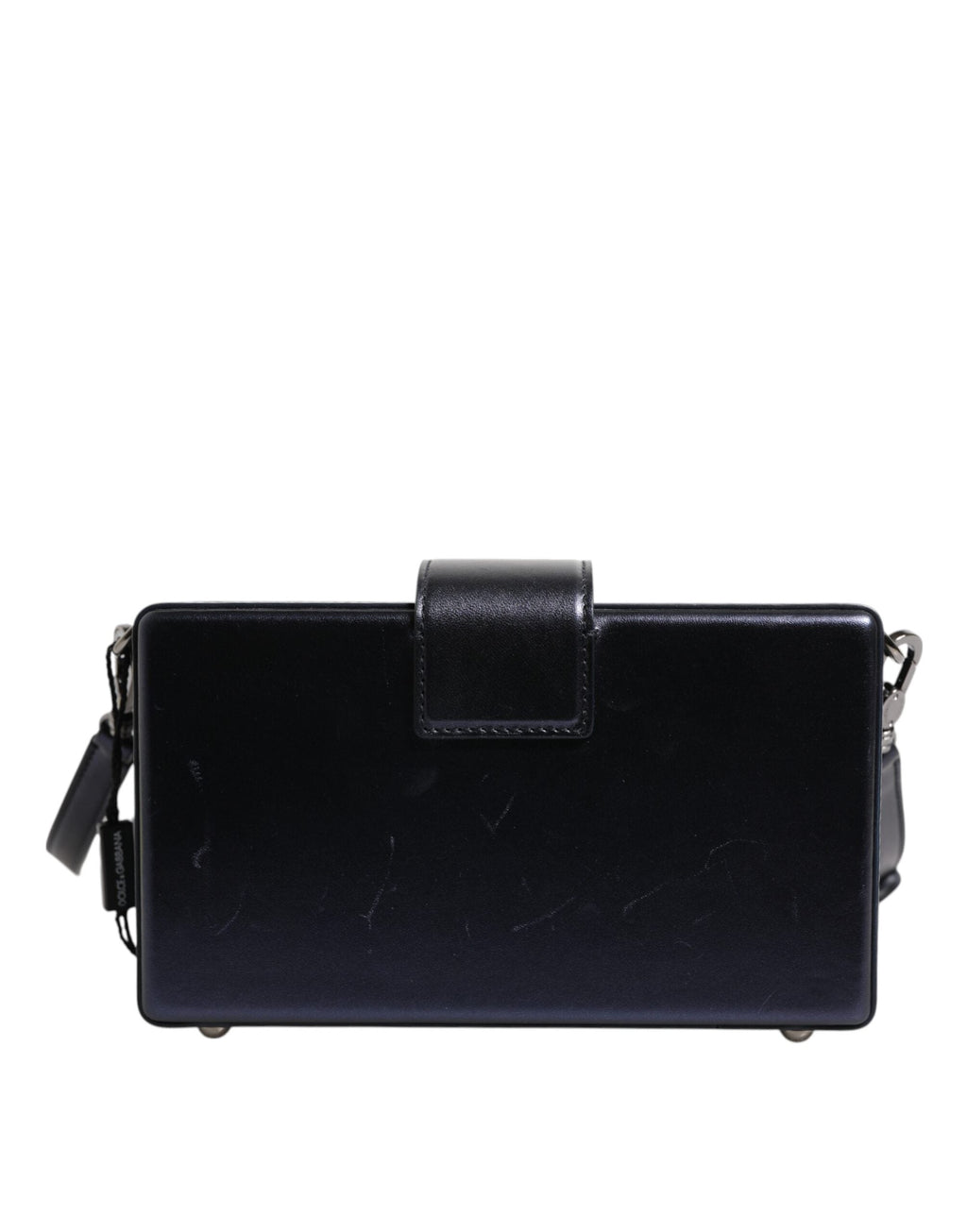 Dolce & Gabbana Blue DG BOX Lambskin Leather Crossbody Strap Bag Dolce & Gabbana