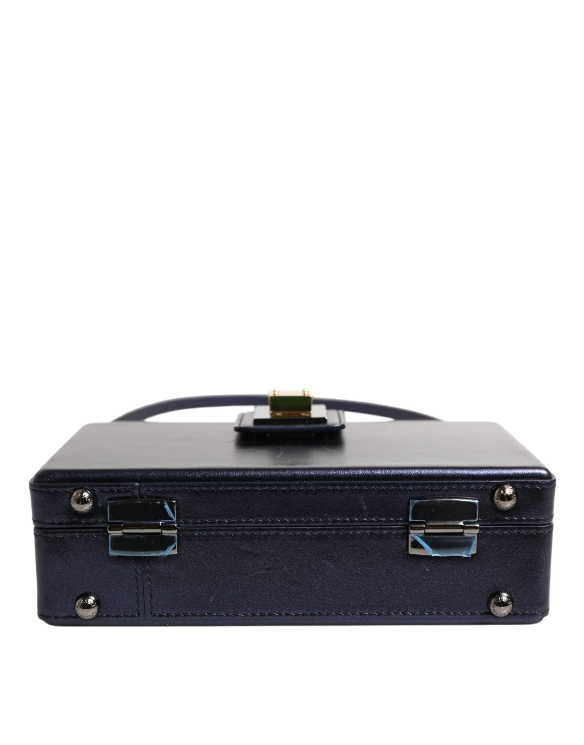 Dolce & Gabbana Blue DG BOX Lambskin Leather Crossbody Strap Bag Dolce & Gabbana