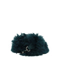 Fendi Green Alpaca & Leather Shoulder Strap with Logo Fendi