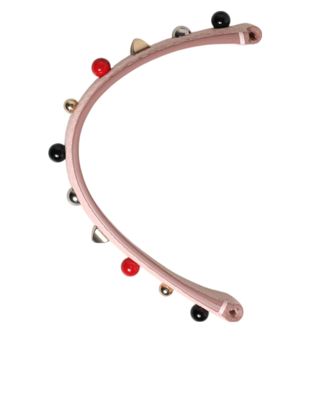 Dolce & Gabbana Light Pink Embellished Calf Leather Shoulder Strap with Logo Dolce & Gabbana