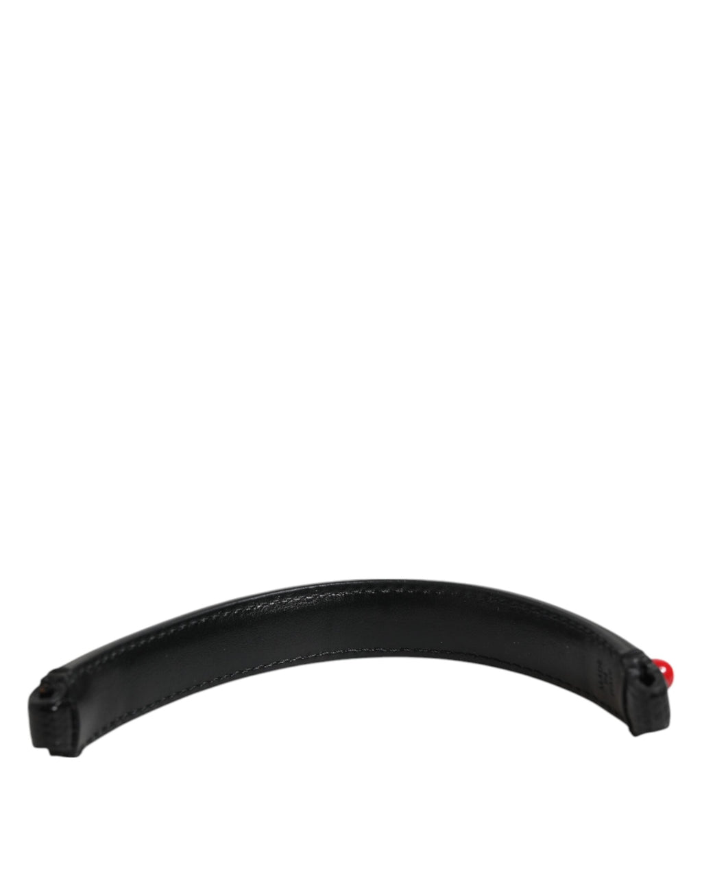 Dolce & Gabbana Black Embellished Calf Leather Shoulder Strap with Logo Dolce & Gabbana
