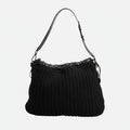 Dolce & Gabbana Black Cashmere Knitted Leather Shoulder Women Borse Bag Dolce & Gabbana