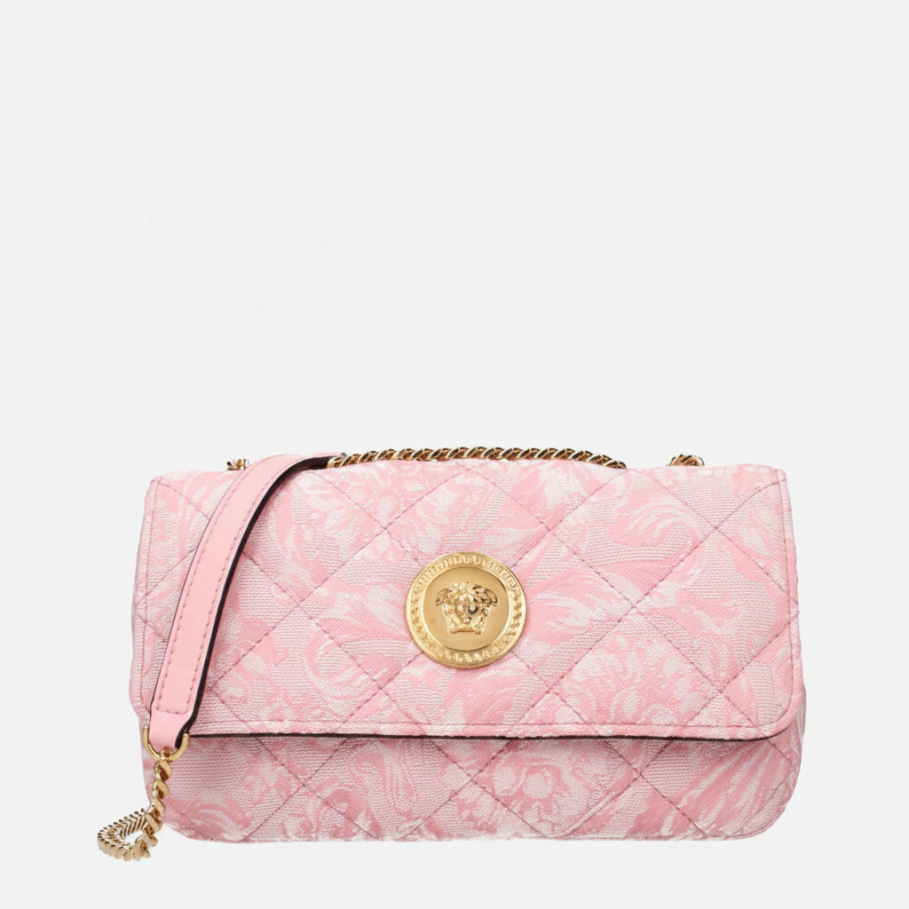 Versace Pink Fabric Shoulder Bag Versace