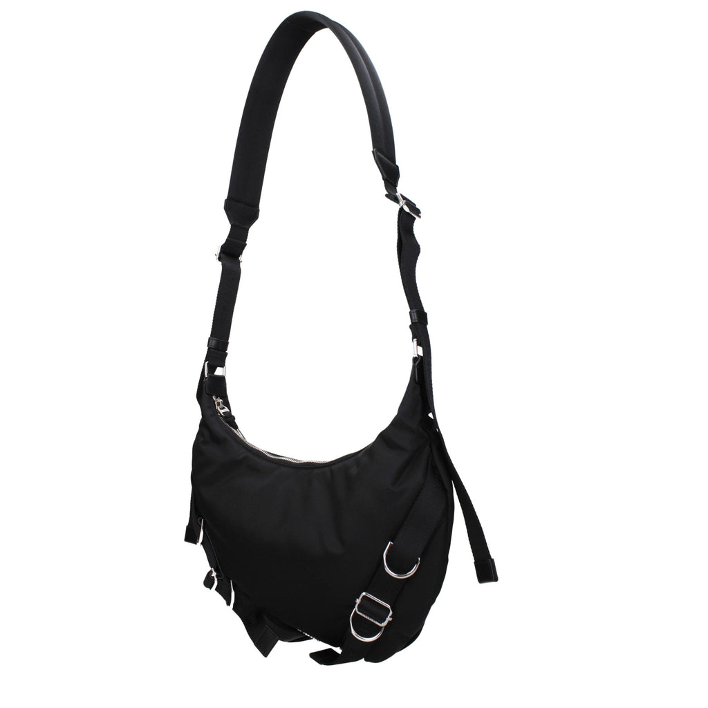 Givenchy Black Nylon Medium Crossbody Bag with Front Logo Givenchy