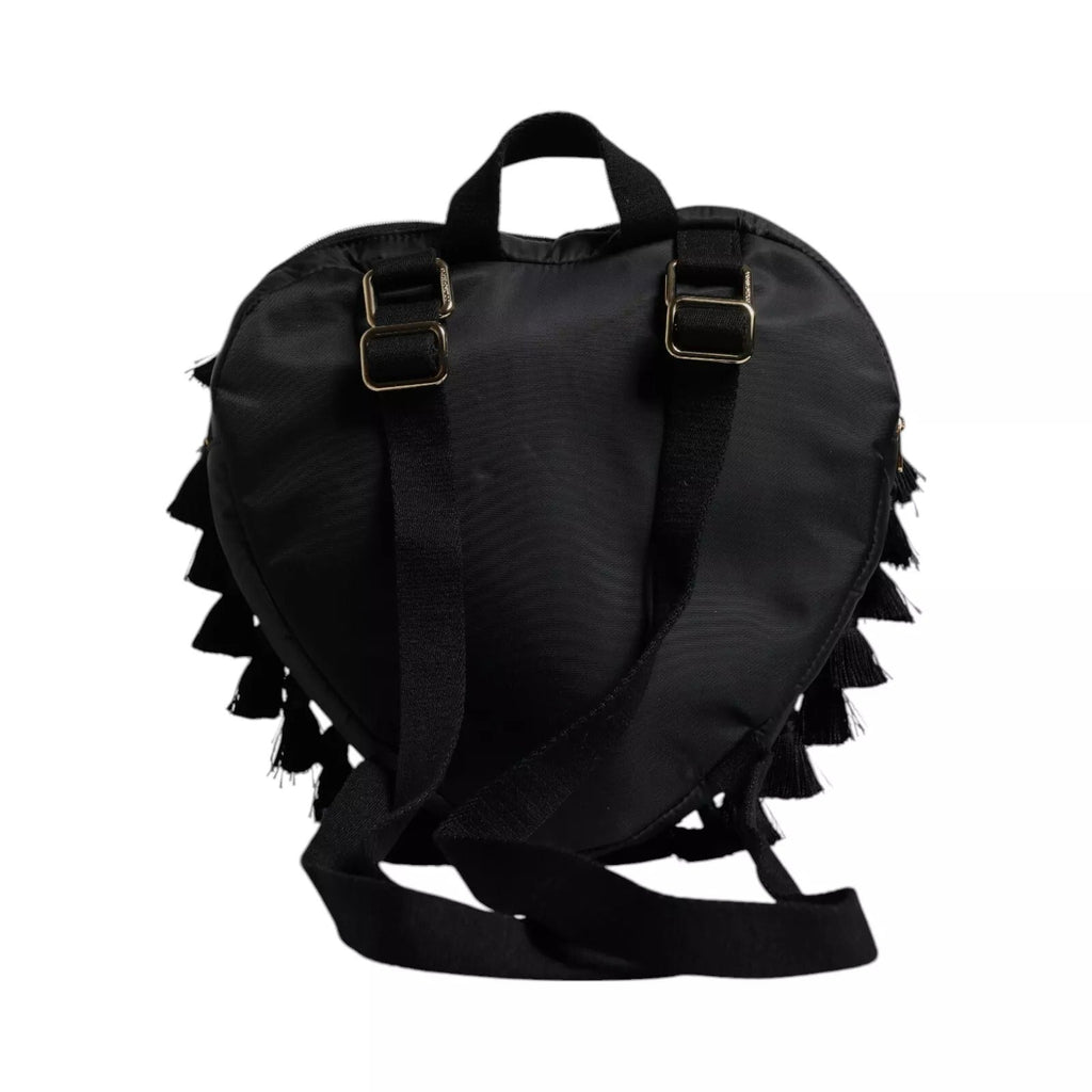 Dolce & Gabbana Kids Black Nylon Heart L'Amore Embellished Mini Backpack Dolce & Gabbana