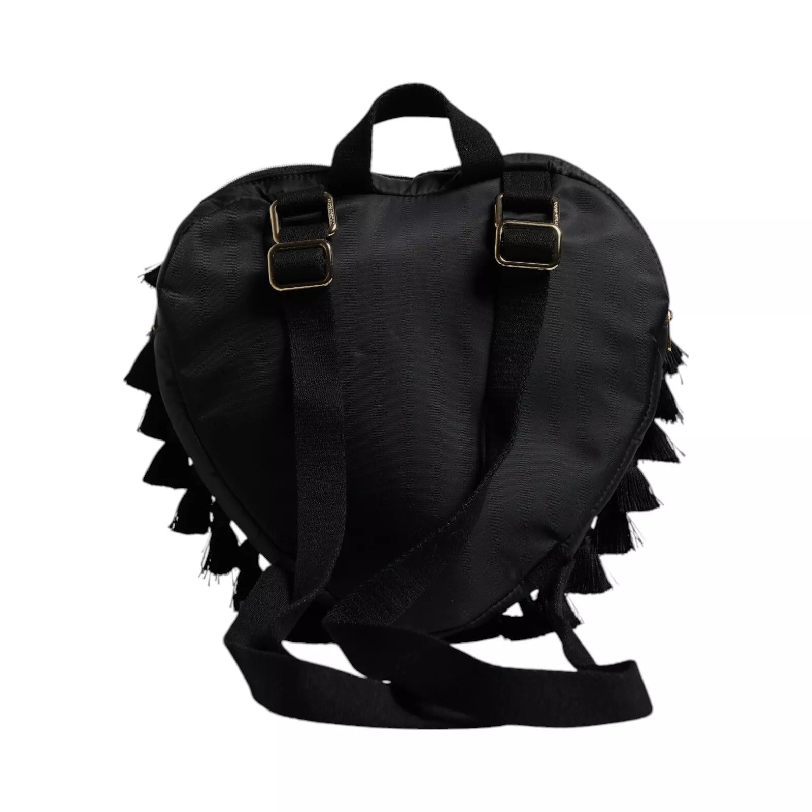 Dolce & Gabbana Kids Black Nylon Heart L'Amore Embellished Mini Backpack Dolce & Gabbana