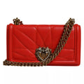 Dolce & Gabbana Red Quilted Lamb Leather Devotion Crossbody Phone Bag Dolce & Gabbana