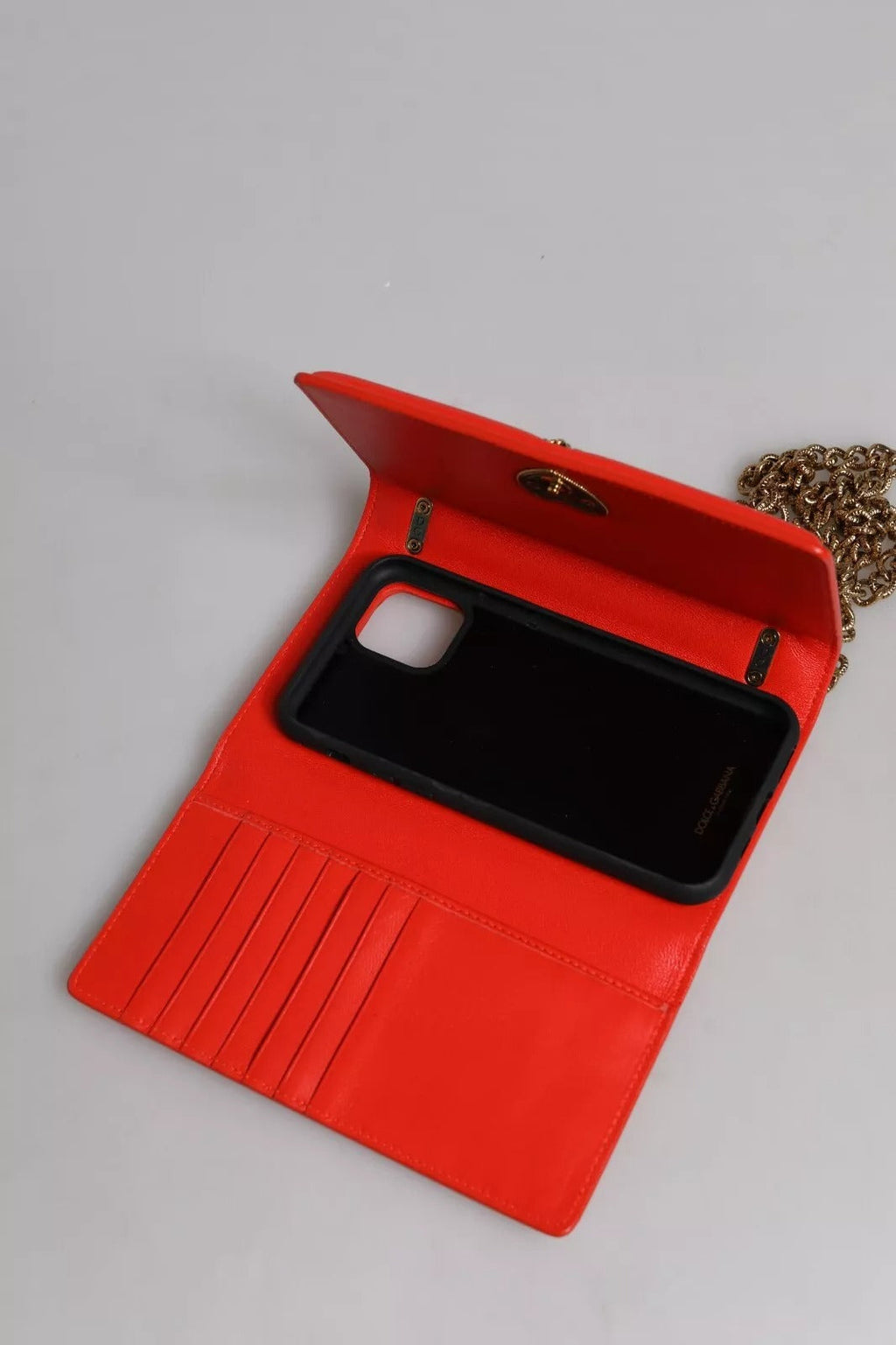 Dolce & Gabbana Red Quilted Lamb Leather Devotion Crossbody Phone Bag Dolce & Gabbana