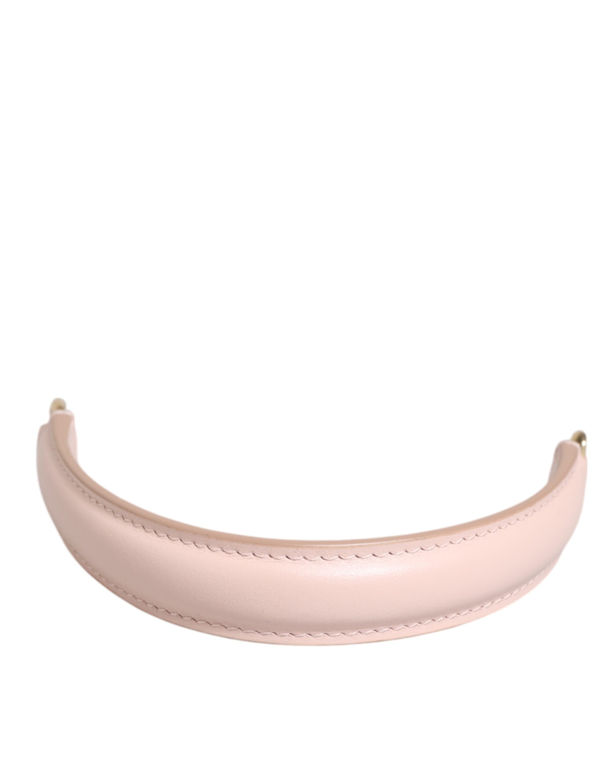 Dolce & Gabbana Pink Leather Gold-Tone Bag Shoulder Strap Dolce & Gabbana