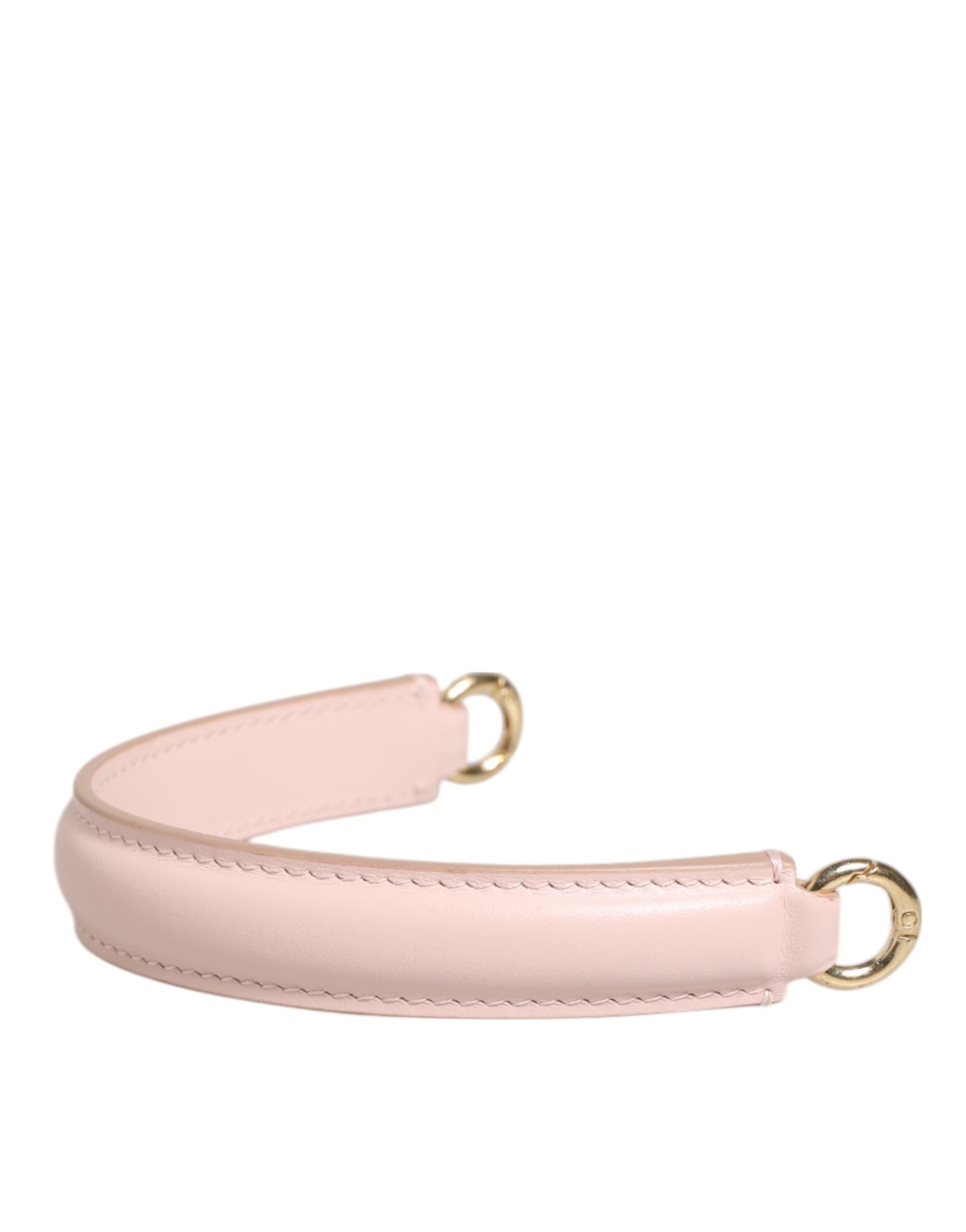 Dolce & Gabbana Pink Leather Gold-Tone Bag Shoulder Strap Dolce & Gabbana