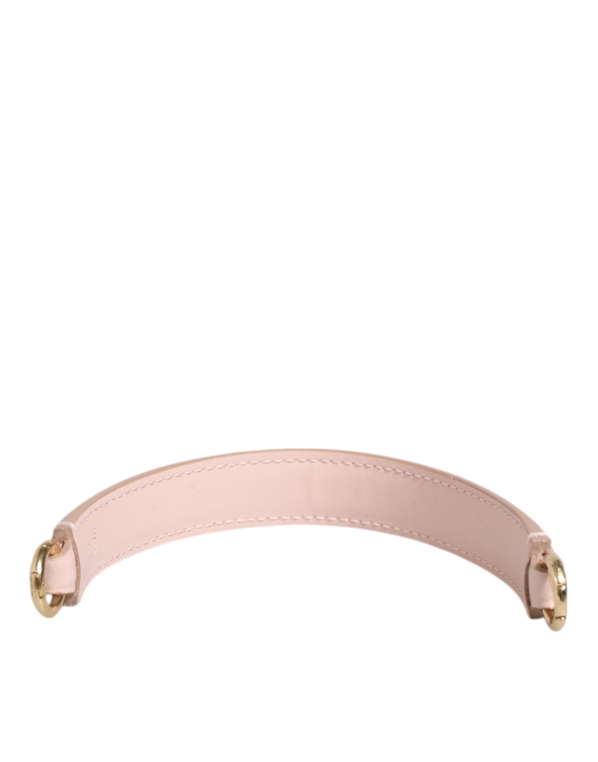 Dolce & Gabbana Pink Leather Gold-Tone Bag Shoulder Strap Dolce & Gabbana