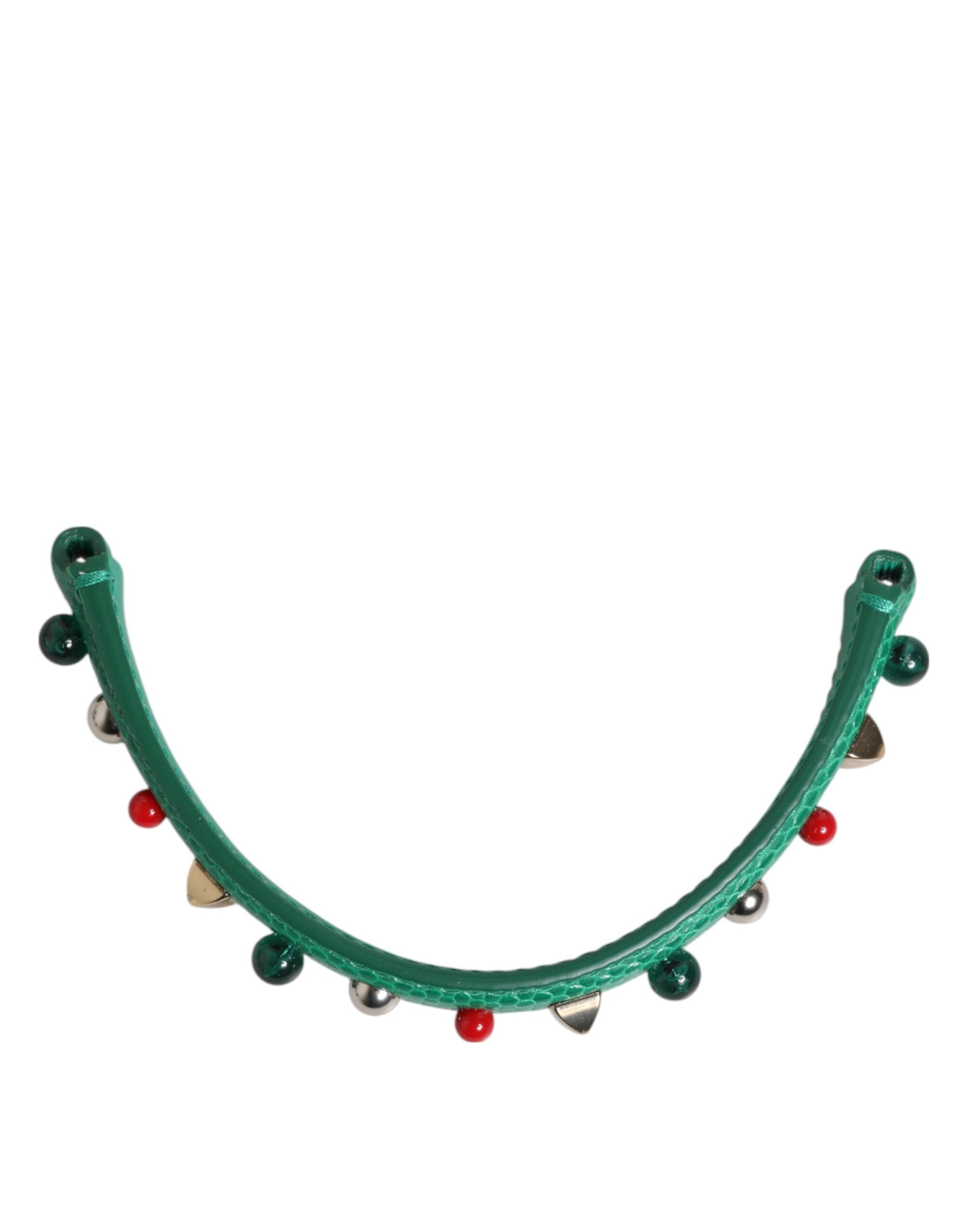 Dolce & Gabbana Green Calf Leather Bag Shoulder Strap Dolce & Gabbana