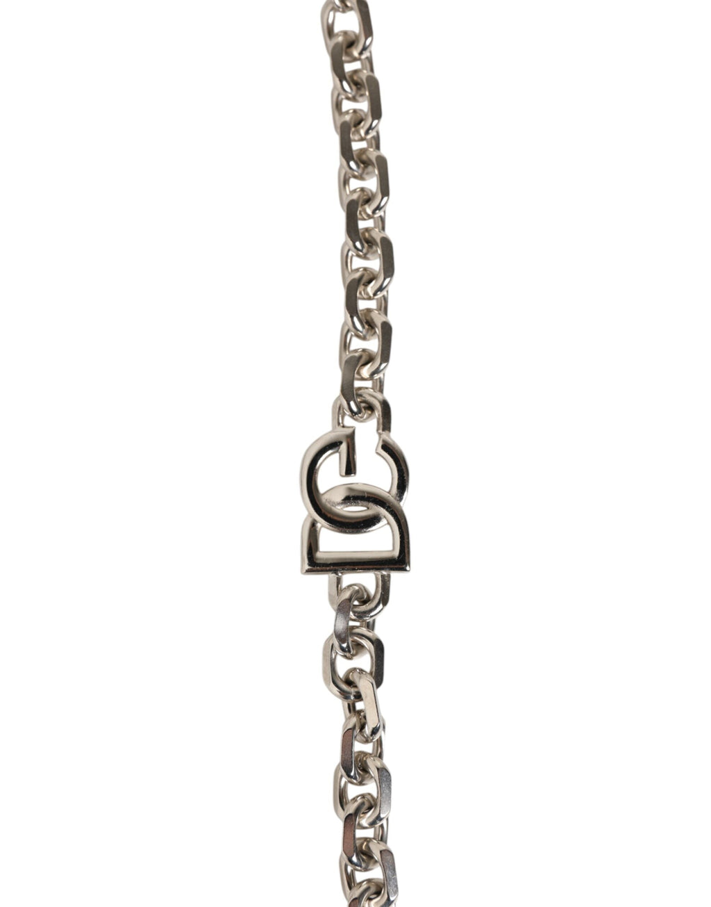 Dolce & Gabbana Black Leather Silver Chain & Pearl Bag Shoulder Strap Dolce & Gabbana