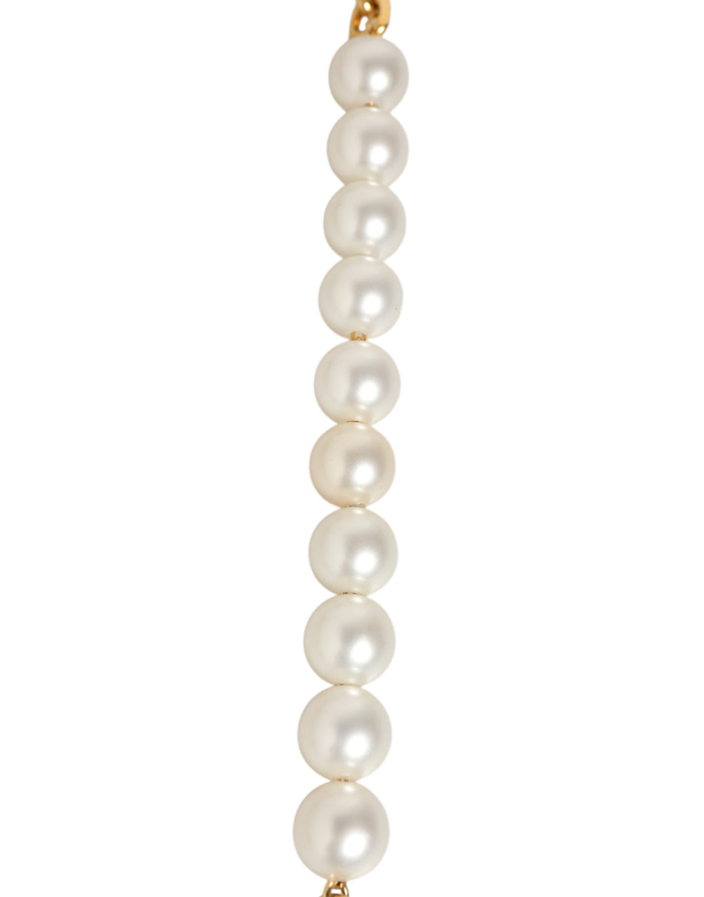 Dolce & Gabbana Black Leather Gold Chain & Pearl Crossbody Bag Strap Dolce & Gabbana