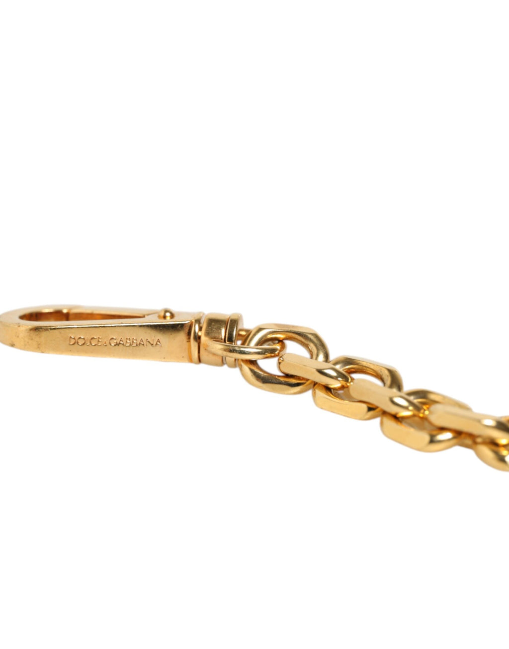 Dolce & Gabbana Black Leather Gold Chain & Pearl Crossbody Bag Strap Dolce & Gabbana