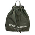 Dolce & Gabbana Green Nylon Backpack with Front Logo Dolce & Gabbana