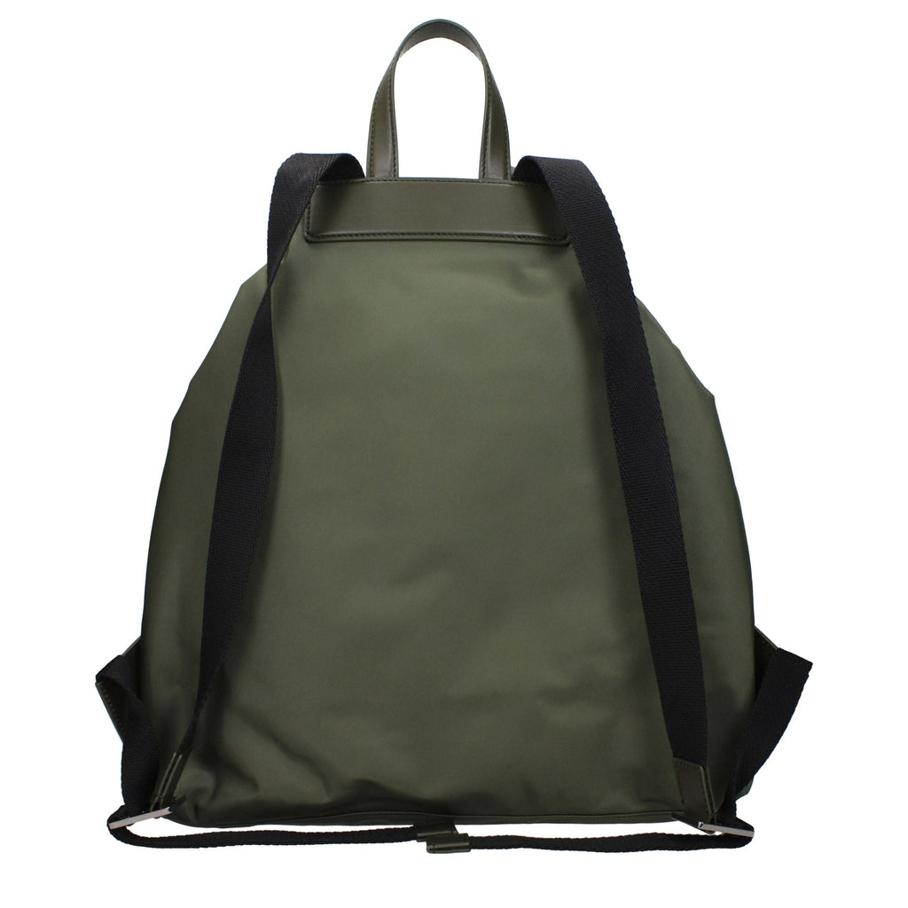 Dolce & Gabbana Green Nylon Backpack with Front Logo Dolce & Gabbana