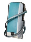 Dolce & Gabbana Blue Leather Phone Pocket with Card Slot & Neck Strap Dolce & Gabbana