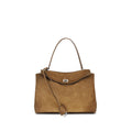 Balenciaga Brown Waxed Suede Calfskin Medium Rodeo Bag SS26 Balenciaga