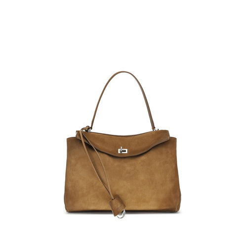 Balenciaga Brown Waxed Suede Calfskin Medium Rodeo Bag SS26 Balenciaga