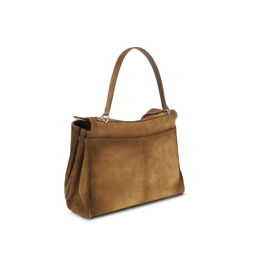 Balenciaga Brown Waxed Suede Calfskin Medium Rodeo Bag SS26 Balenciaga