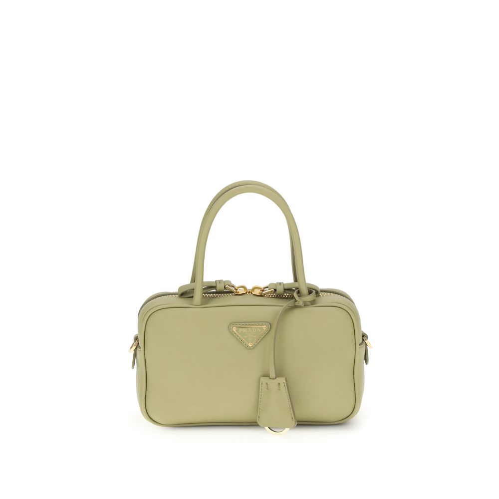 Prada Bicolor Calf Leather Triangle Logo Handbag SS26 Prada